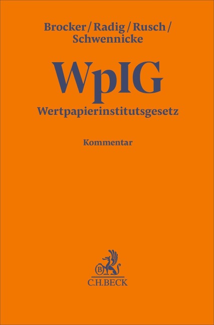 Wertpapierinstitutsgesetz. WpIG - 