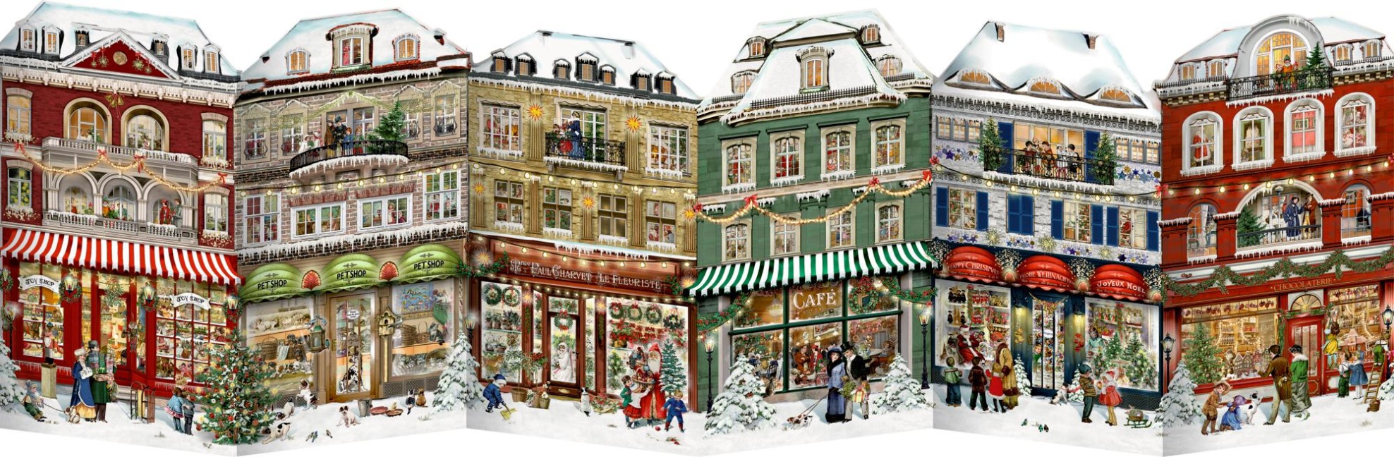 Aufstellkalender Weihnachtslädchen-Leporello - 