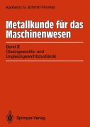 Cover-Bild zum Titel 'Metallkunde für das Maschinenwesen' von 'Karlheinz G. Schmitt-Thomas'