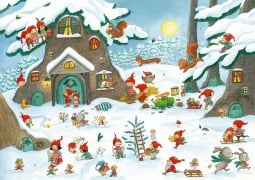Cover-Bild zum Titel 'Sticker-Adventskalender - Im Wichtel-Wimmelwald' von ''
