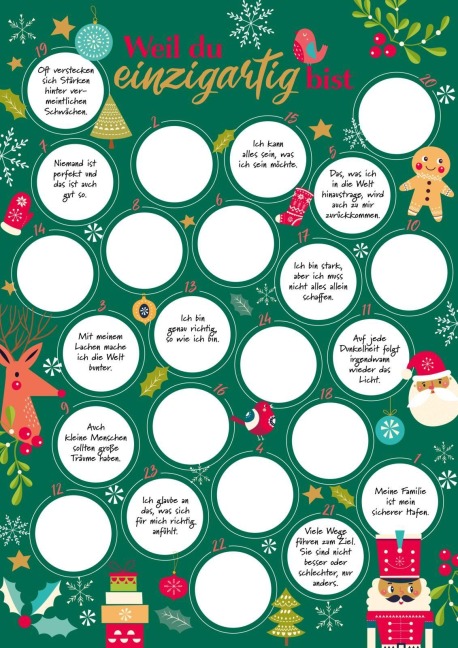 Weil du einzigartig bist - Der Rubbel-Adventskalender für Mädchen - Sybille Beck