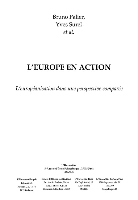 Europe en action L' - Palier
