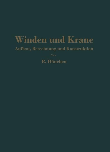 Winden und Krane - R. Hänchen