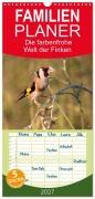 Cover-Bild zum Titel 'Familienplaner 2027 - Die farbenfrohe Welt der Finken mit 5 Spalten (Wandkalender, 21 x 45 cm) CALVENDO' von 'Winfried Erlwein'