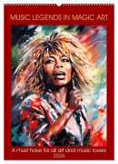 Music legends in magic art (Wall Calendar 2026 DIN A2 portrait), CALVENDO 12 Month Wall Calendar - Peter Ruebsamen