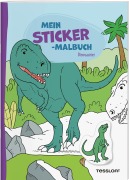 Cover-Bild zum Titel 'Mein Sticker-Malbuch. Dinosaurier' von ''