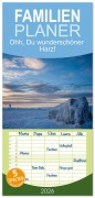 Cover-Bild zum Titel 'Familienplaner 2026 - Ohh, Du wunderschöner Harz! mit 5 Spalten (Wandkalender, 21 x 45 cm) CALVENDO' von 'Thomas Bugdoll'