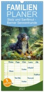 Cover-Bild zum Titel 'Familienplaner 2027 - Stolz und Sanftmut - Berner Sennenhunde mit 5 Spalten (Wandkalender, 21 x 45 cm) CALVENDO' von 'Simone Wunderlich'