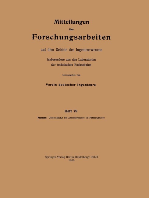 Untersuchung des Arbeitsprozesses im Fahrzeugmotor - Kurt Neumann