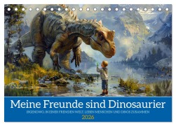 Cover-Bild zum Titel 'Meine Freunde sind Dinosaurier (Tischkalender 2026 DIN A5 quer), CALVENDO Monatskalender' von 'Kerstin Waurick'