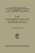 Cover-Bild zum Titel 'Das Österreichische Papierkartell' von 'Heinrich Salzer'