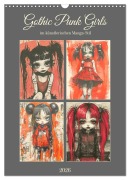Gothic Punk Girls im künstlerischen Manga-Stil (Wandkalender 2026 DIN A3 hoch), CALVENDO Monatskalender - Rose Hurley