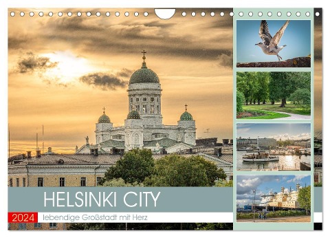 HELSINKI CITY (Wandkalender 2024 DIN A4 quer), CALVENDO Monatskalender - Dieter Gödecke