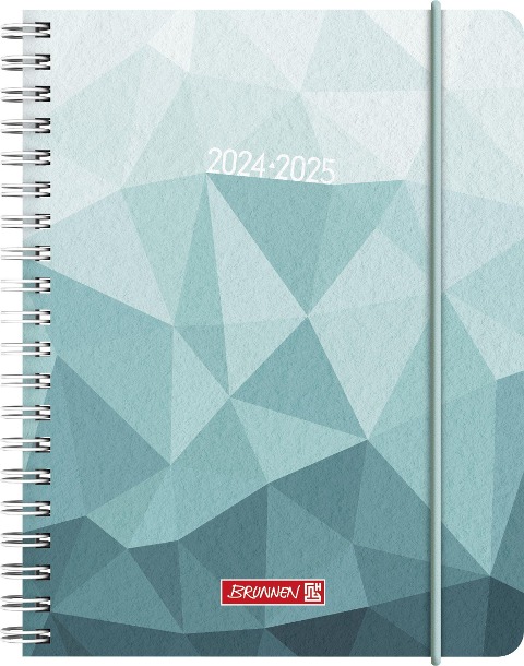 Schülerkalender 2024/2025 "Ice Vector ", 2 Seiten = 1 Woche, A6, 208 Seiten - 