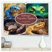 Cover-Bild zum Titel 'Schlangen. Faszination Reptilien. Kunstvolle Paintings (hochwertiger Premium Wandkalender 2026 DIN A2 quer), Kunstdruck in Hochglanz' von 'Rose Hurley'