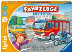Cover-Bild zum Titel 'Ravensburger tiptoi Spiel 00127 Fahrzeuge in der Stadt - Lernspiel ab 3 Jahren, lehrreiches Zuordnungsspiel für Jungen und Mädchen, für 1-4 Spieler' von 'Inka und Markus Brand'