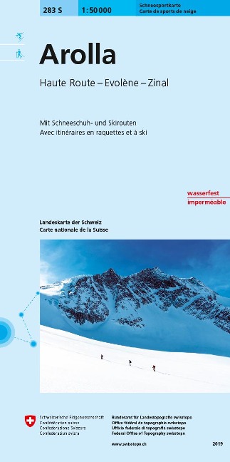 Swisstopo 1 : 50 000 Arolla Ski - 