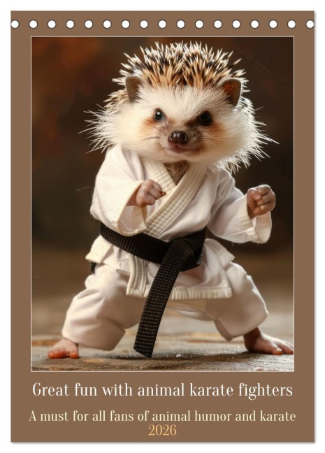 Great fun with animal karate fighters (Desk Calendar 2026 DIN A5 portrait), CALVENDO 12 Month DeskCalendar - Peter Ruebsamen