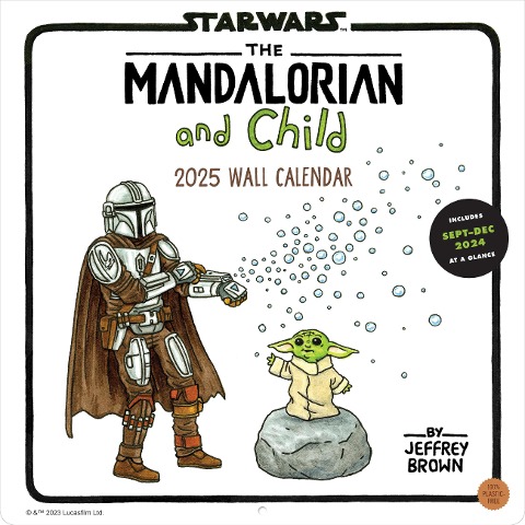 Star Wars the Mandalorian and Child 2025 Wall Calendar - Jeffrey Brown