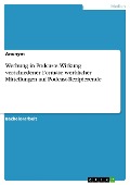 Cover-Bild zum Titel 'Werbung in Podcasts. Wirkung verschiedener Formate werblicher Mitteilungen auf Podcast-Rezipierende' von ''