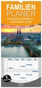 Cover-Bild zum Titel 'Familienplaner 2027 - Deutsche Städte im schönsten Licht mit 5 Spalten (Wandkalender, 21 x 45 cm) CALVENDO' von 'Martin Wasilewski'