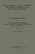 Cover-Bild zum Titel 'Untersuchungen über Aufbau und Bildung der pflanzlichen Zellmembran und ihrer stofflichen Komponenten' von 'Max Lüdtke'