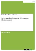 Cover-Bild zum Titel 'Lehrpraxis Leichtathletik - Erlernen der Hürdentechnik' von 'Hans-Christian Landrock'
