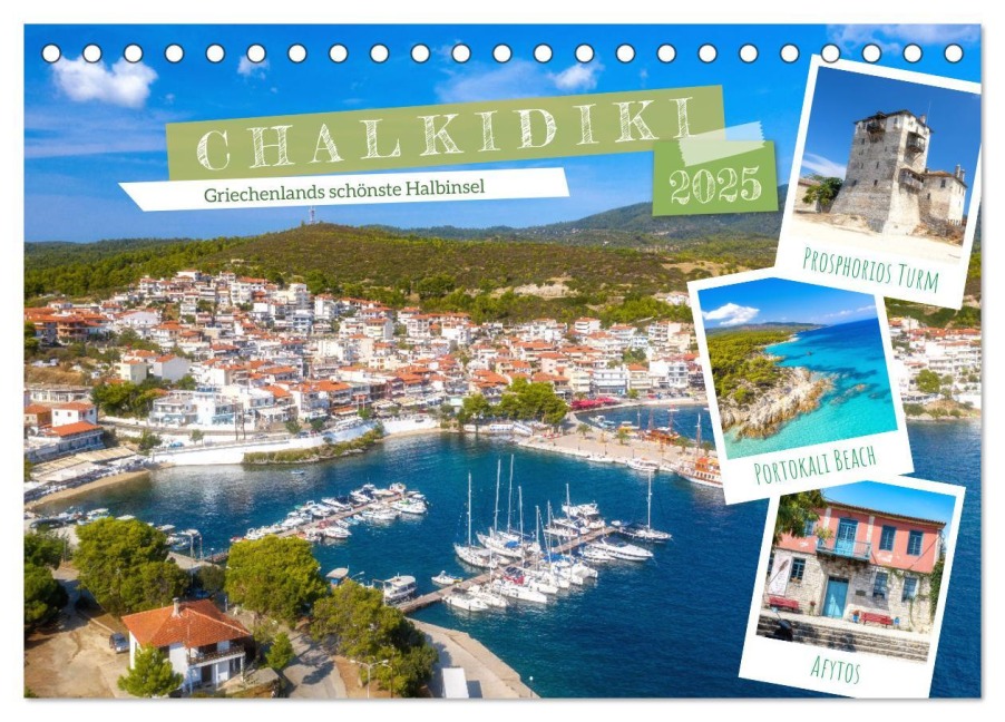 Chalkidiki - Griechenlands schönste Halbinsel (Tischkalender 2025 DIN A5 quer), CALVENDO Monatskalender - Tilo Grellmann