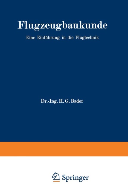 Flugzeugbaukunde - Hans Georg Bader