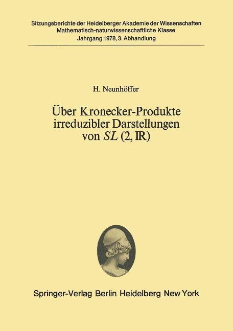 Über Kronecker-Produkte irreduzibler Darstellungen von SL (2, ?) - H. Neunhöffer