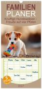 Cover-Bild zum Titel 'Familienplaner 2027 - Knuffige Hundewelpen - Freude auf vier Pfoten mit 5 Spalten (Wandkalender, 21 x 45 cm) CALVENDO' von 'Melanie Viola'