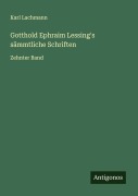 Cover-Bild zum Titel 'Gotthold Ephraim Lessing's sämmtliche Schriften' von 'Karl Lachmann'