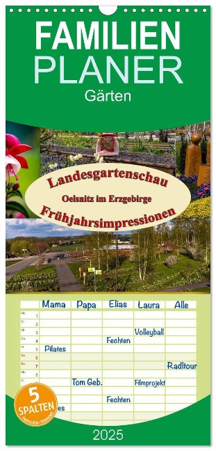 Familienplaner 2025 - Landesgartenschau Oelsnitz im Erzgebirge - Frühjahrsimpressionen mit 5 Spalten (Wandkalender, 21 x 45 cm) CALVENDO - Lisa Birkigt