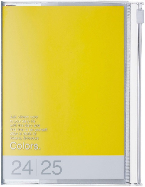 MARK'S 2024/2025 Taschenkalender A6 vertikal, COLORS // Yellow - 