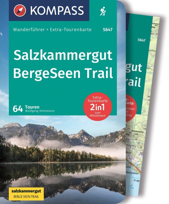 KOMPASS Wanderführer Salzkammergut BergeSeen Trail, 61 Touren mit Extra-Tourenkarte - Wolfgang Heitzmann