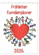 Fröhlicher Familienplaner (Tischkalender 2026 DIN A5 hoch), CALVENDO Monatskalender - Pixelpunker. de Vrd