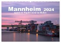 Mannheim 2024 - wenn es Nacht wird im Hafen (Wandkalender 2024 DIN A2 quer), CALVENDO Monatskalender - Kirstin Grühn-Stauber