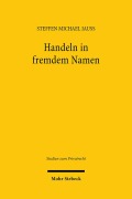 Cover-Bild zum Titel 'Handeln in fremdem Namen' von 'Steffen Michael Jauß'
