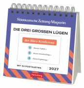 Cover-Bild zum Titel 'Die drei großen Lügen Premium-Postkartenkalender 2027 - 53 Postkarten mit amüsanten Alltagslügen' von ''