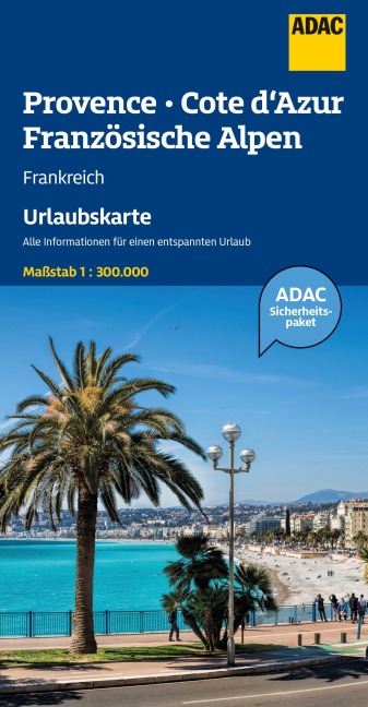 ADAC Urlaubskarte Provence, Französiche Alpen, Cote d'Azur 1:300.000 - 