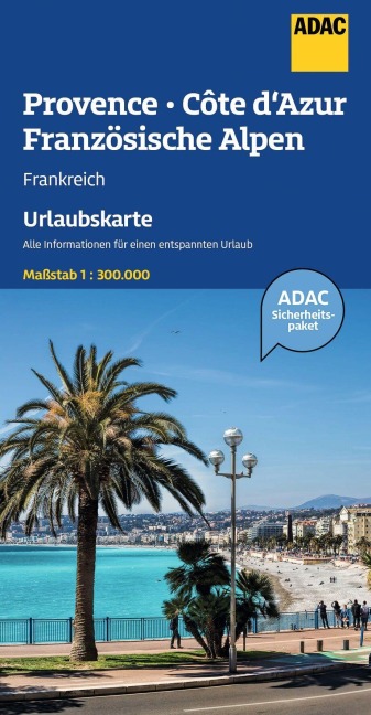 ADAC Urlaubskarte Provence, Französiche Alpen, Cote d'Azur 1:300.000 - 