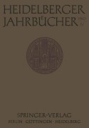 Cover-Bild zum Titel 'Heidelberger Jahrbücher' von ''