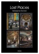 Cover-Bild zum Titel 'Lost Places - Verlassene Kirchen (Wandkalender 2026 DIN A2 hoch), CALVENDO Monatskalender' von 'Carina Buchspies'