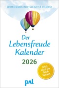 Cover-Bild zum Titel 'Der Lebensfreude-Kalender 2026 im Großformat' von 'Doris Wolf, Rolf Merkle, Maja Günther'