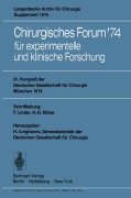 Cover-Bild zum Titel 'Chirurgisches Forum '74' von ''