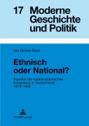 Cover-Bild zum Titel 'Ethnisch oder National?' von 'Ute Richter-Eberl'