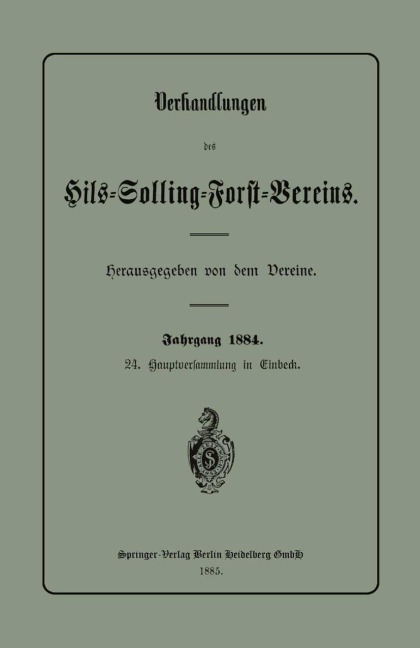 Verhandlungen des Hils-Solling-Forst-Vereins - Derein Dereine