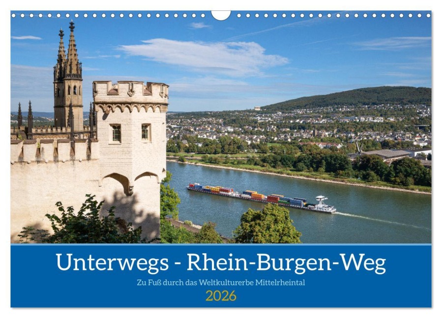 Unterwegs - Rhein-Burgen-Weg (Wandkalender 2026 DIN A3 quer), CALVENDO Monatskalender - Alexander Ludwig