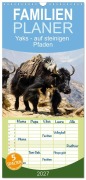 Cover-Bild zum Titel 'Familienplaner 2027 - Yaks - auf steinigen Pfaden mit 5 Spalten (Wandkalender, 21 x 45 cm) CALVENDO' von 'Renate Utz'