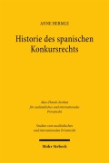 Cover-Bild zum Titel 'Historie des spanischen Konkursrechts' von 'Anne Hermle'